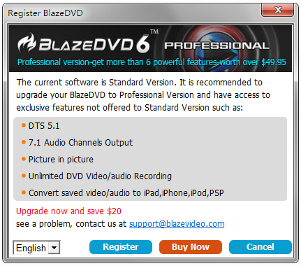 blazedvd pro register