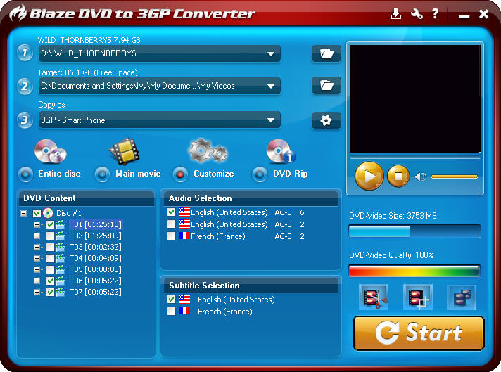 dvd movie to 3GP