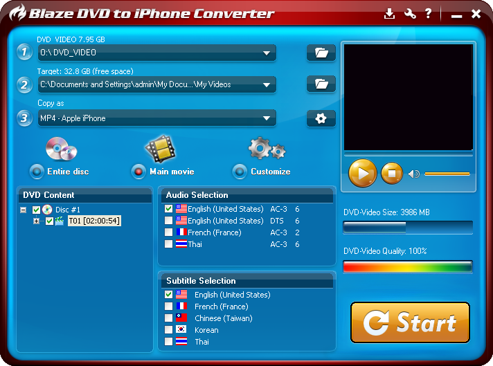 Convert DVD to MP4 for iPhone