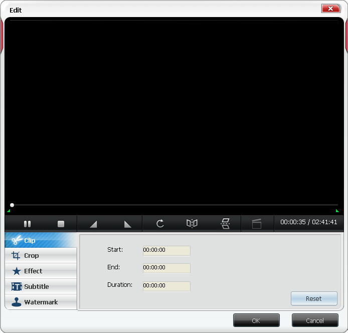 video clip box in video editing feature