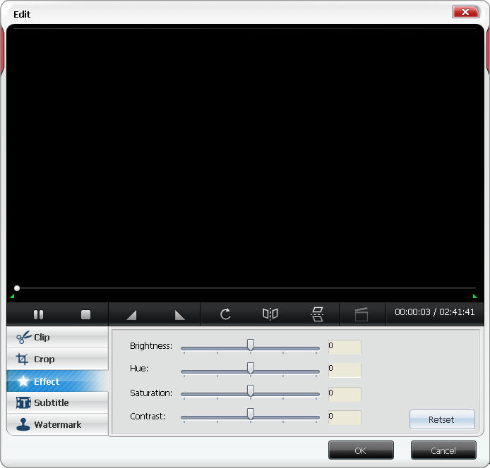 color effect box in video editing