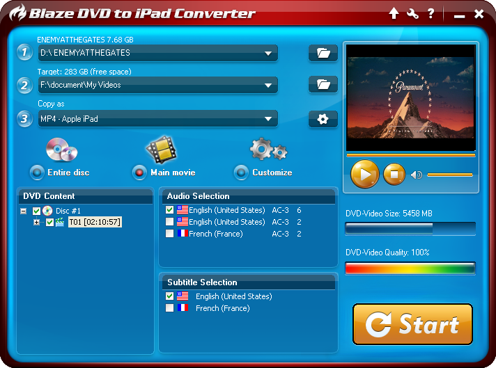 convert dvd to ipad