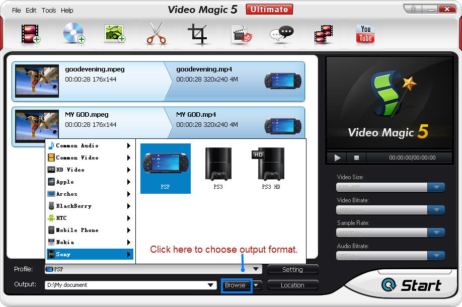 MPEG  to MP4