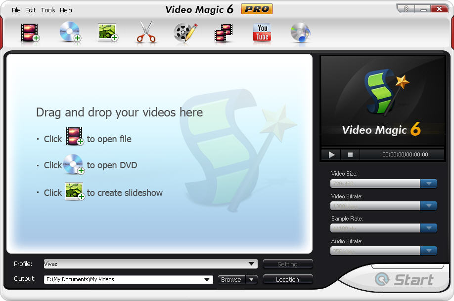 Video Magic Pro is a powerful and easy-to-use tool to convert, clip, crop and merge video files and DVD for Apple iPhone, Apple iPod, Apple iPad, Sony PSP, BlackBerry, HTC, Archos, Nokia, smart phones, media players etc.